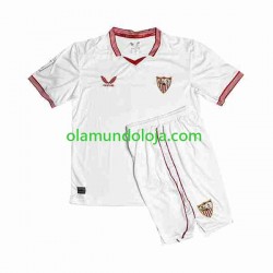 Camisola Sevilla FC Sergio Ramos 4 Criança Equipamento Primeiro 2023-2024 Manga Curta